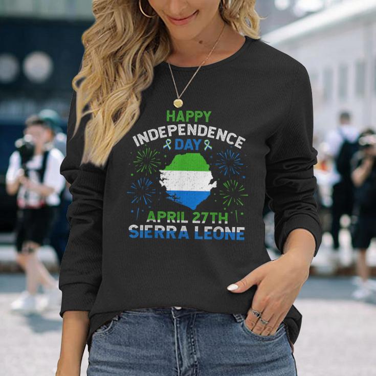 Sierra Leone 65Th Independence Day Sierra Leonean Pride 27Th Long Sleeve T-Shirt Gifts for Her