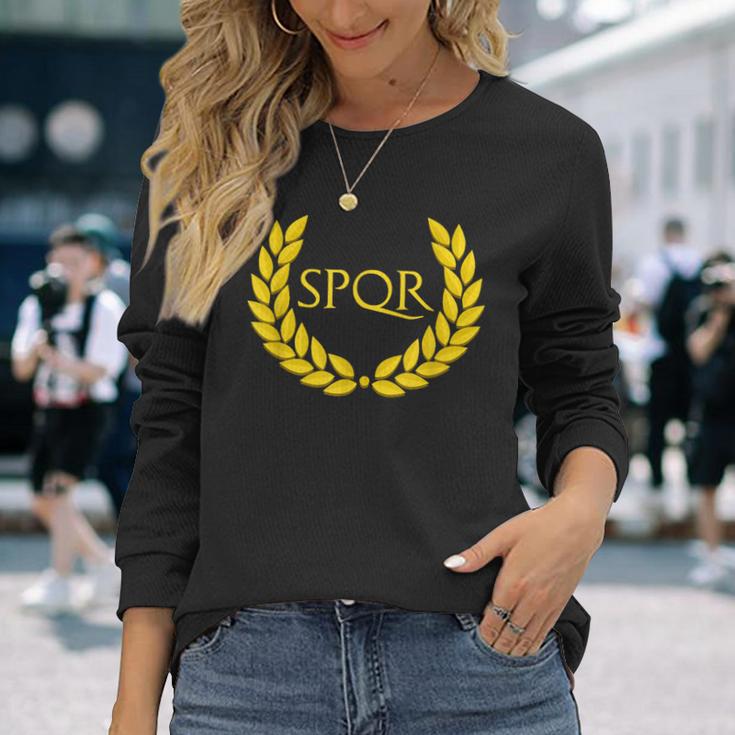 Spqrパープルローマ帝国 長袖Tシャツ 彼女への贈り物
