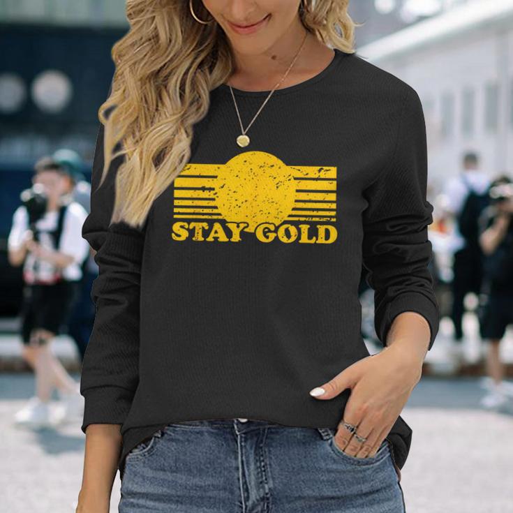 Stay Gold Ponyboy Outsiders 本 映画 小説 レトロ 長袖Tシャツ 彼女への贈り物
