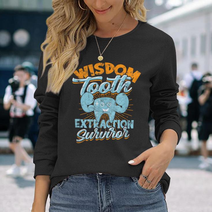 Superviviente De Extracción De Muelas Del Juicio Odontología Muela Del Juicio Camiseta de manga larga Regalos para ella