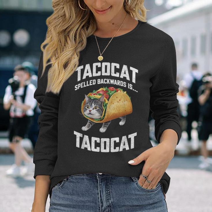 Tacocatpelled Backward Is Tacocat シャツ タコキャット好き 長袖Tシャツ 彼女への贈り物