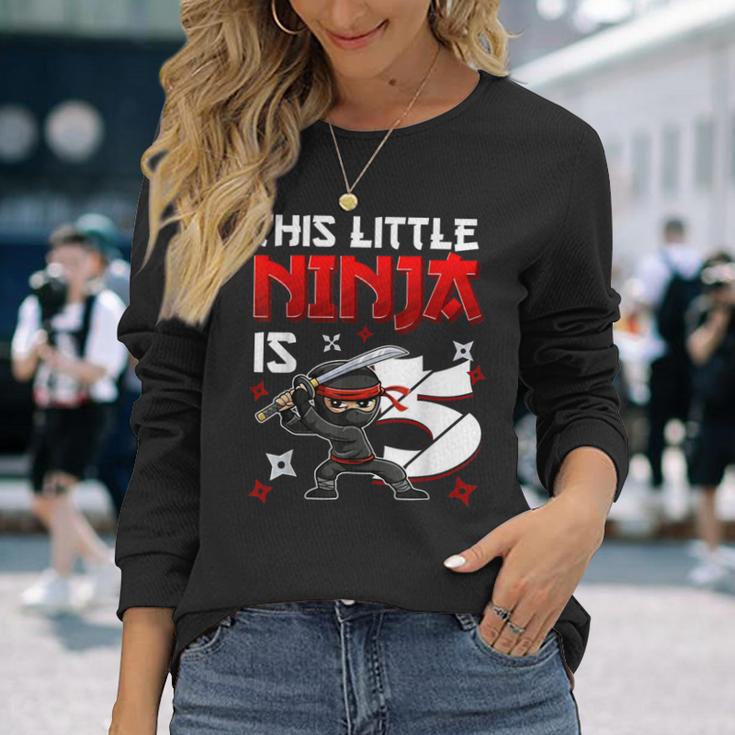 This Little Ninja Is 5歳 5歳の誕生日 忍者 男の子 キッズ 長袖Tシャツ 彼女への贈り物
