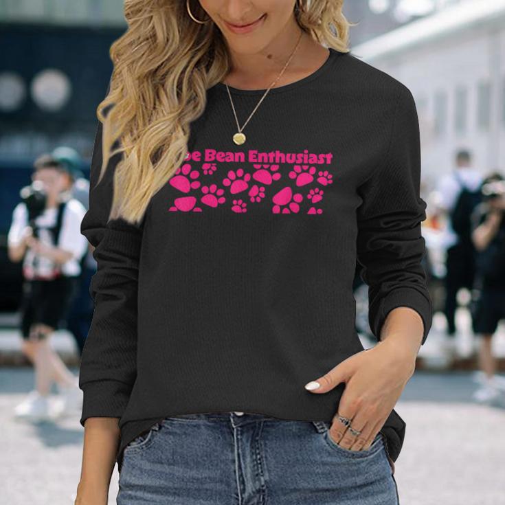 Toe Bean Enthusiast かわいい 猫 肉球 長袖Tシャツ 彼女への贈り物