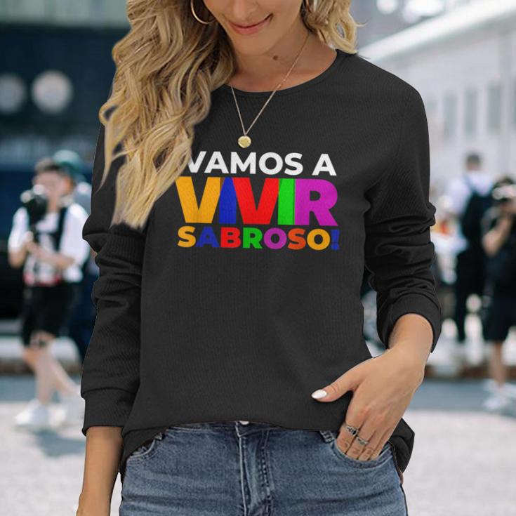 Vamos Aivirabroso Frase フランシア・マルケス 長袖Tシャツ 彼女への贈り物