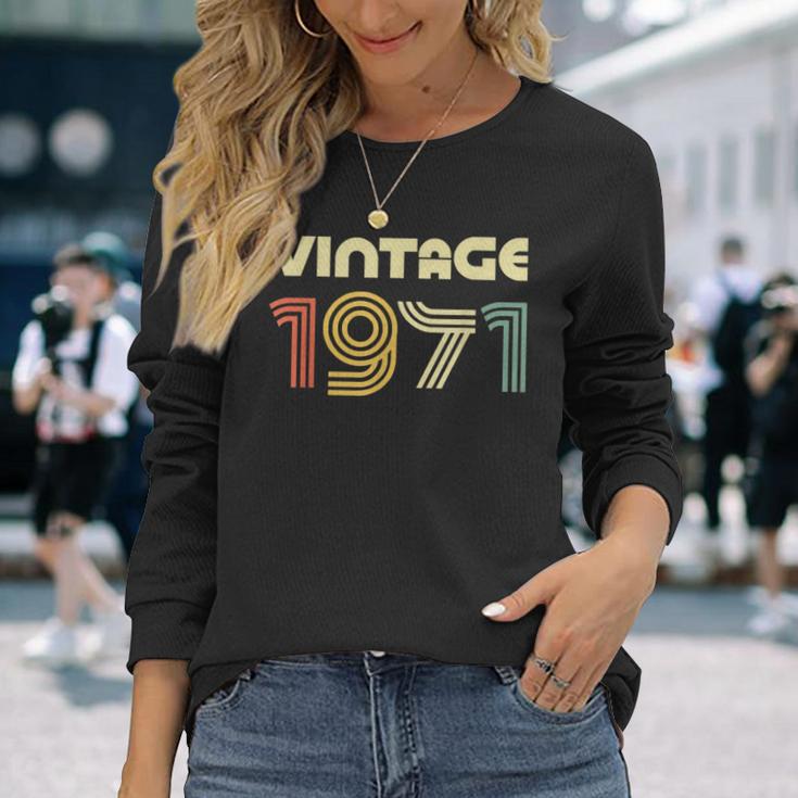 Vintage 1971 50Th Birthday 長袖Tシャツ 彼女への贈り物