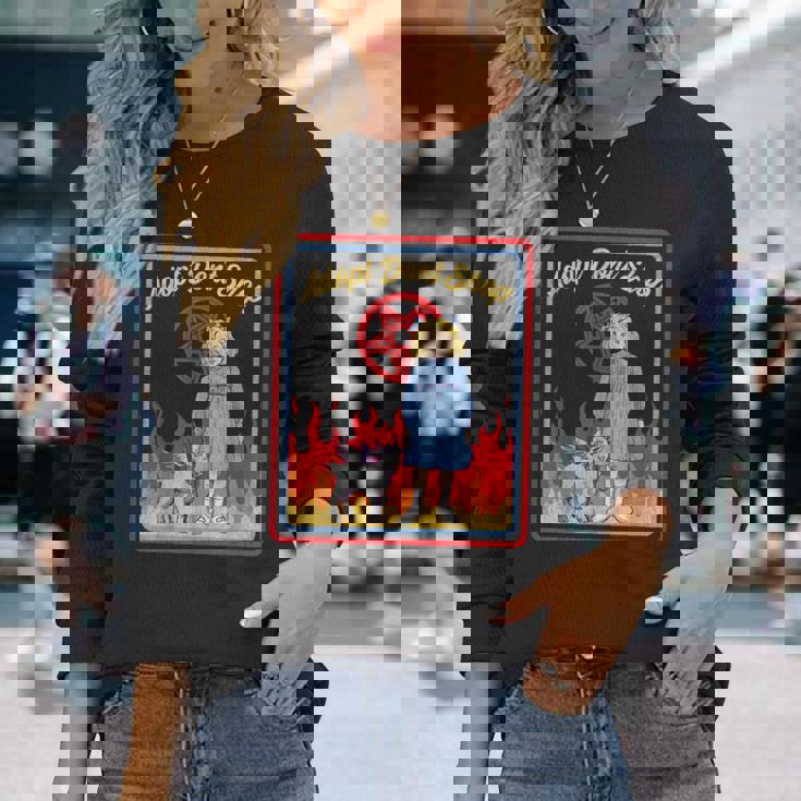 Vintage Child Game Horror Adopt Donthop Dark Humor 長袖Tシャツ 彼女への贈り物