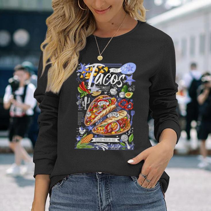 Ways To My Heart Cool Mexican Tacos Menuhortleeve 長袖Tシャツ 彼女への贈り物