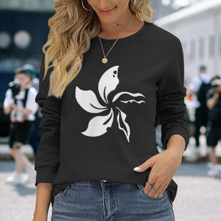 Wilted Bauhinia Flag 2019 香港抗議 長袖Tシャツ 彼女への贈り物
