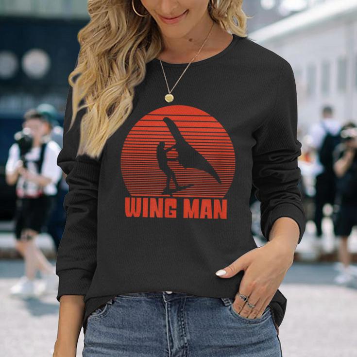 Wingurfer Wing Man ウィングフォイル ウィングサーフィン ウィングフォイラー 長袖Tシャツ 彼女への贈り物