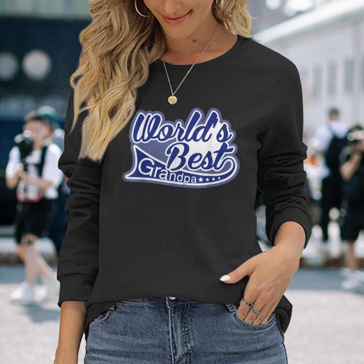 メンズ Worlds Best Grandpa Grandfather 長袖Tシャツ 彼女への贈り物