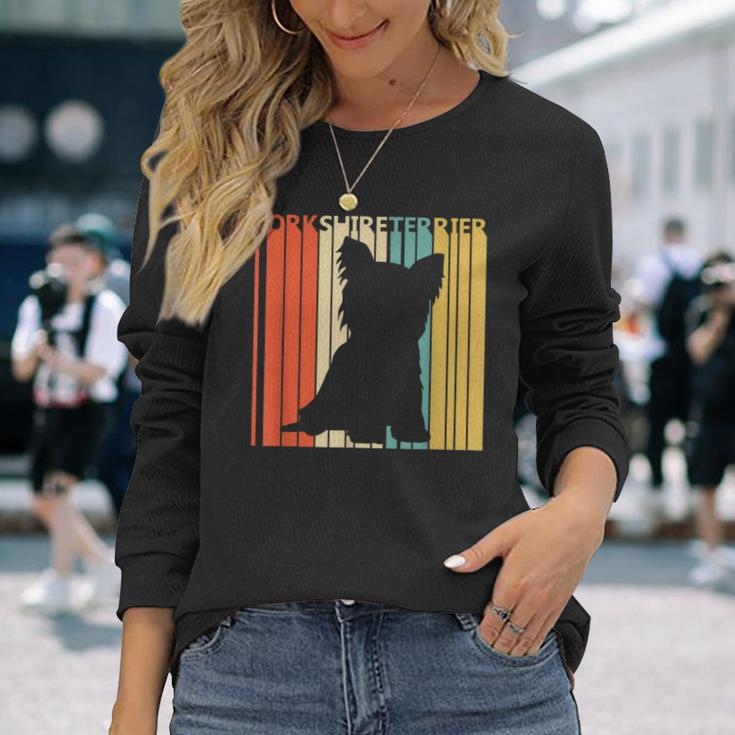 Yorkshire Terrier ヨークシャー・テリア 長袖Tシャツ 彼女への贈り物