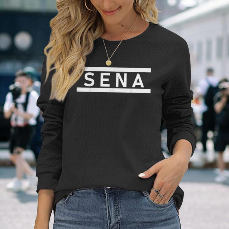 「Sena」ヘボン式「せな」「セナ」下の名前 ローマ字 名入れ 名乗り ラテン文字 綴り 長袖Tシャツ 彼女への贈り物