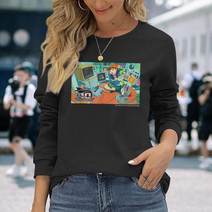 【Project Zircon×Fcグラディウス40th】コナミマニアのナミちゃん イラストby淺野のん 長袖Tシャツ 彼女への贈り物
