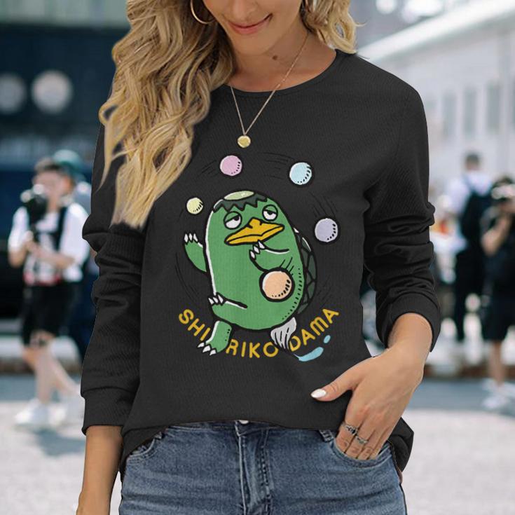 かっぱと尻子玉 長袖Tシャツ 彼女への贈り物