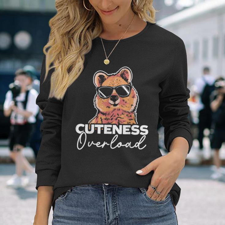 かわいい 過負荷 クオッカ ワラビー 有骨動物 オージー 長袖Tシャツ 彼女への贈り物