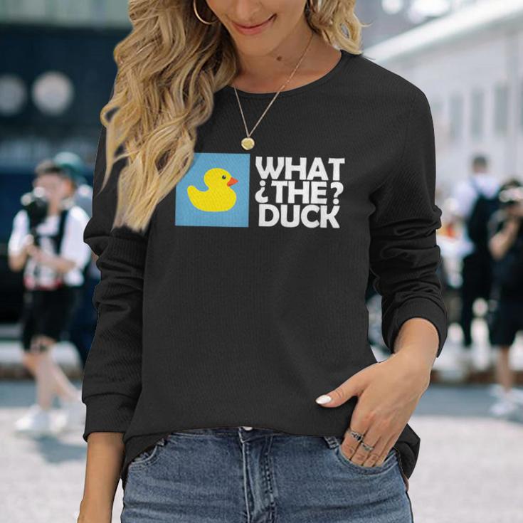 なんてアヒル なんてアヒルの面白いtシャツ 長袖Tシャツ 彼女への贈り物