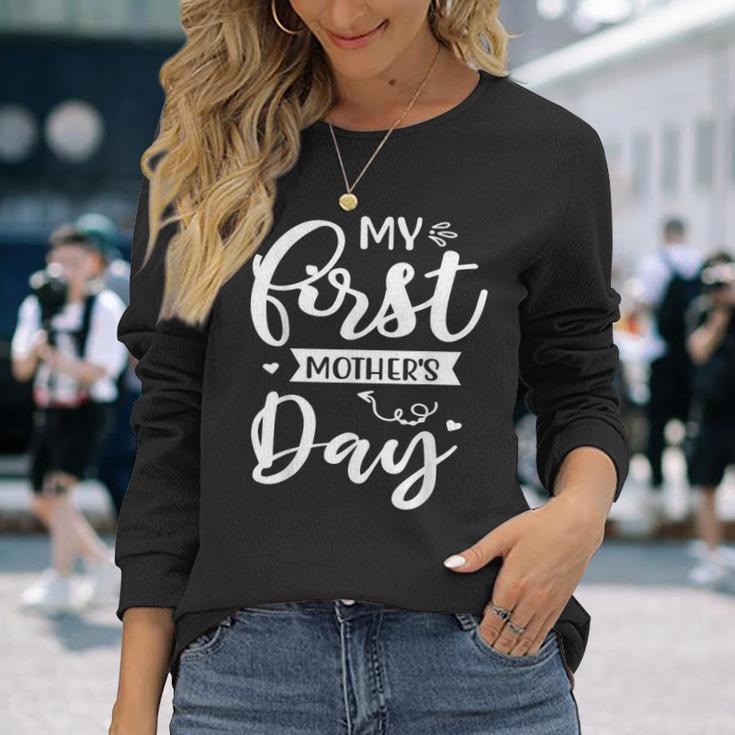 はじめての母の日 ママのために ハッピー・マザーズ・デイ 長袖Tシャツ 彼女への贈り物