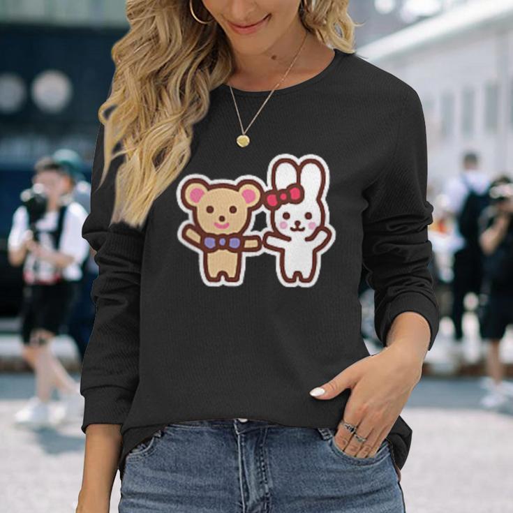 ゆるかわメルちゃん 漫画バックプリント 長袖Tシャツ 彼女への贈り物