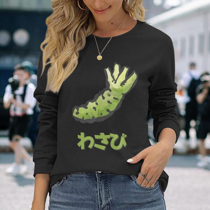 わさび、Wasabi 長袖Tシャツ 彼女への贈り物