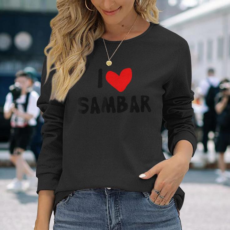 アイ・ラブ・サンバー 長袖Tシャツ 彼女への贈り物