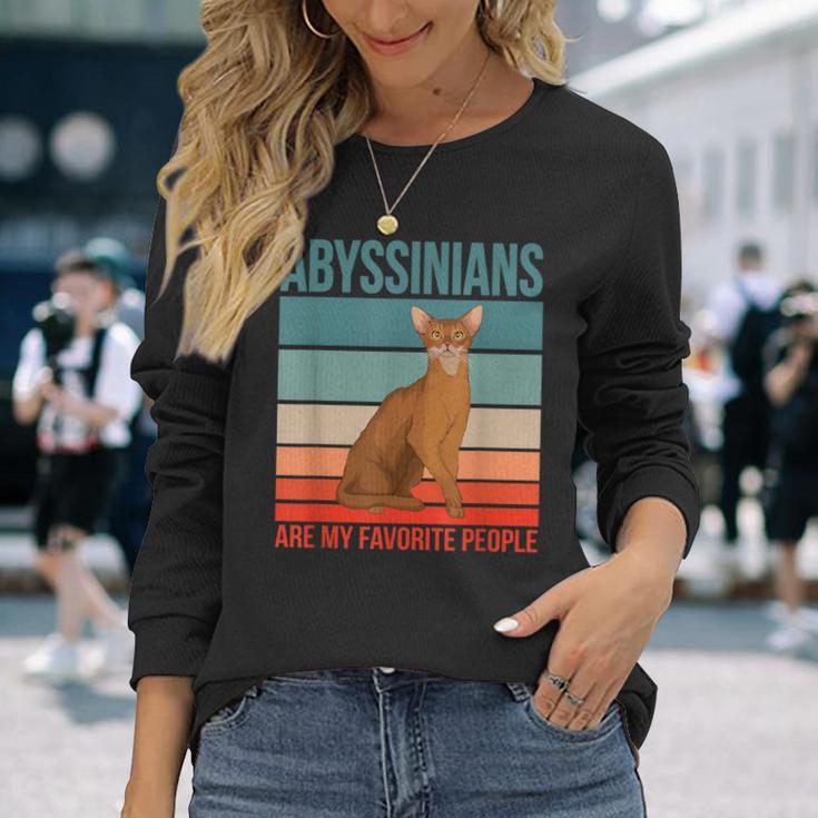 アビシニアン私の好きな人たち 子猫猫の飼い主 アビシニアン 長袖Tシャツ 彼女への贈り物