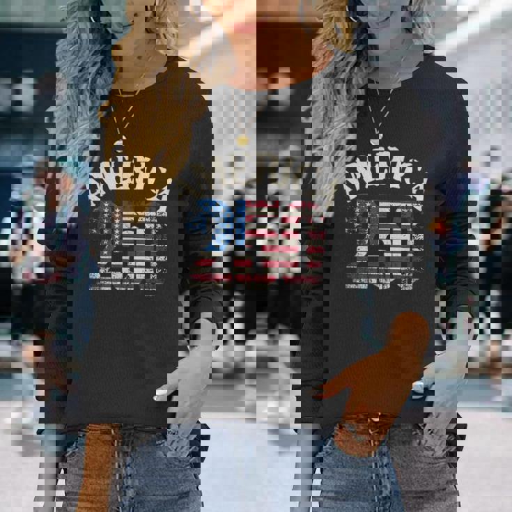 アメリカ250周年 7月4日アメリカ250年 長袖Tシャツ 彼女への贈り物