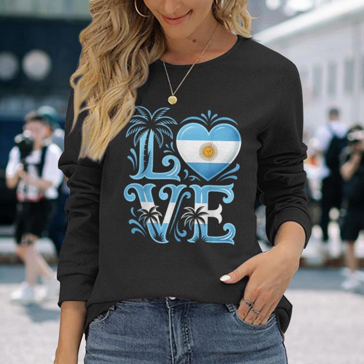 アルゼンチン 愛 アルゼンチン 長袖Tシャツ 彼女への贈り物