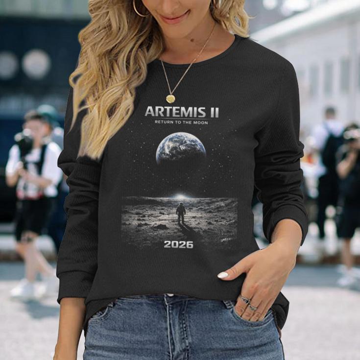 アルテミス 宇宙飛行士ミッション トゥ・ザ・ムーン 2026 ロケットアルテミス2 長袖Tシャツ 彼女への贈り物