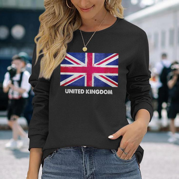 イギリスの国旗。 長袖Tシャツ 彼女への贈り物