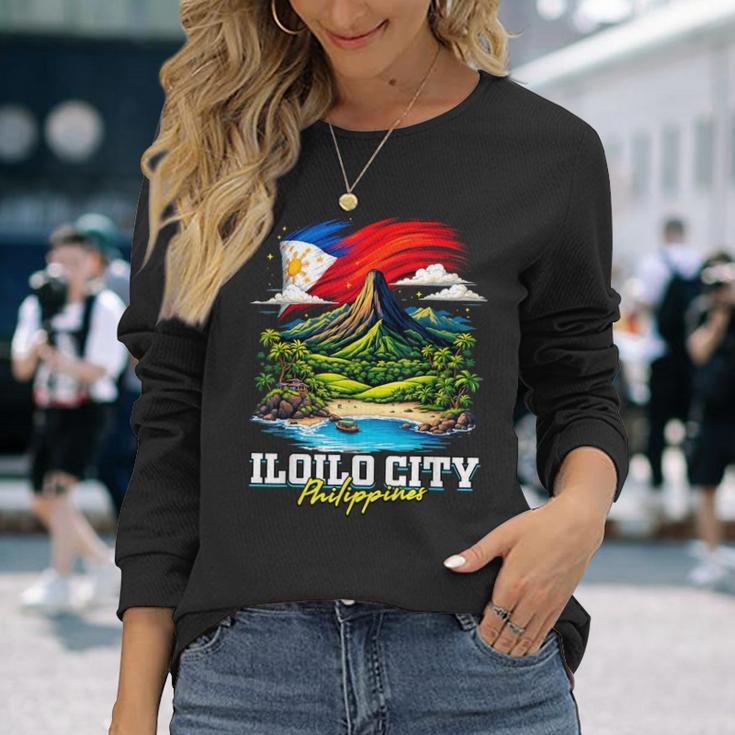 イロイロ市 フィリピン お土産 フィリピン国旗 長袖Tシャツ 彼女への贈り物