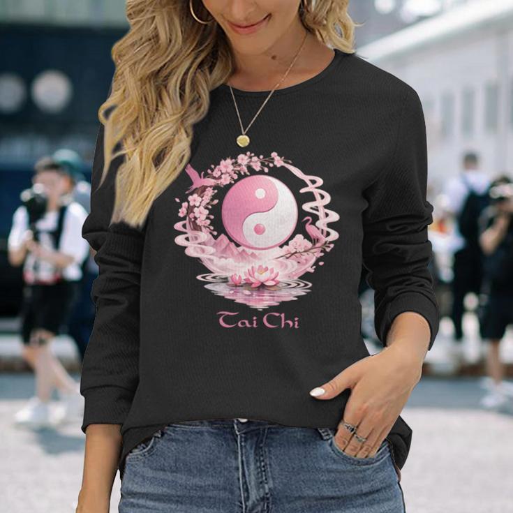 インストラクターと実践者のための太極拳tシャツ 長袖tシャツ 長袖Tシャツ 彼女への贈り物