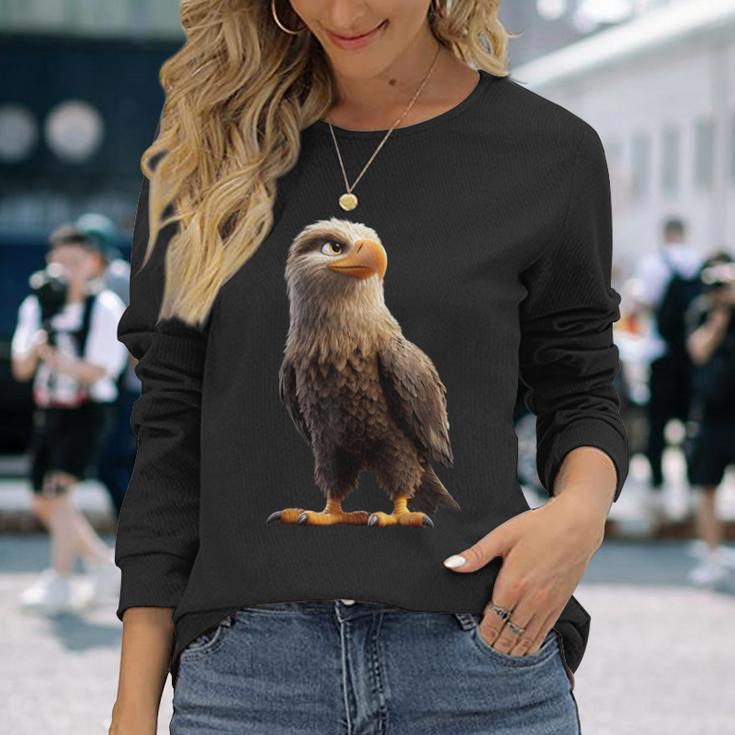 イーグル ハクトウワシ イヌワシ オジロワシ ワシ ワシ 長袖Tシャツ 彼女への贈り物