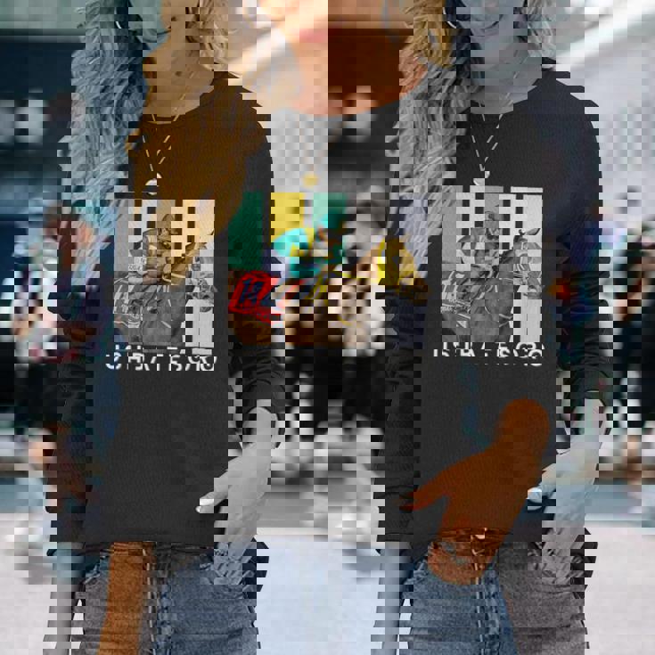 ウシュバテソロ 馬 競馬ファン デルマール サンタアニタ 長袖Tシャツ 彼女への贈り物