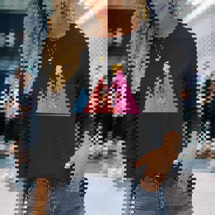 エジプトのピラミッド I エジプトの神々 考古学 エジプト 長袖tシャツ 長袖Tシャツ 彼女への贈り物