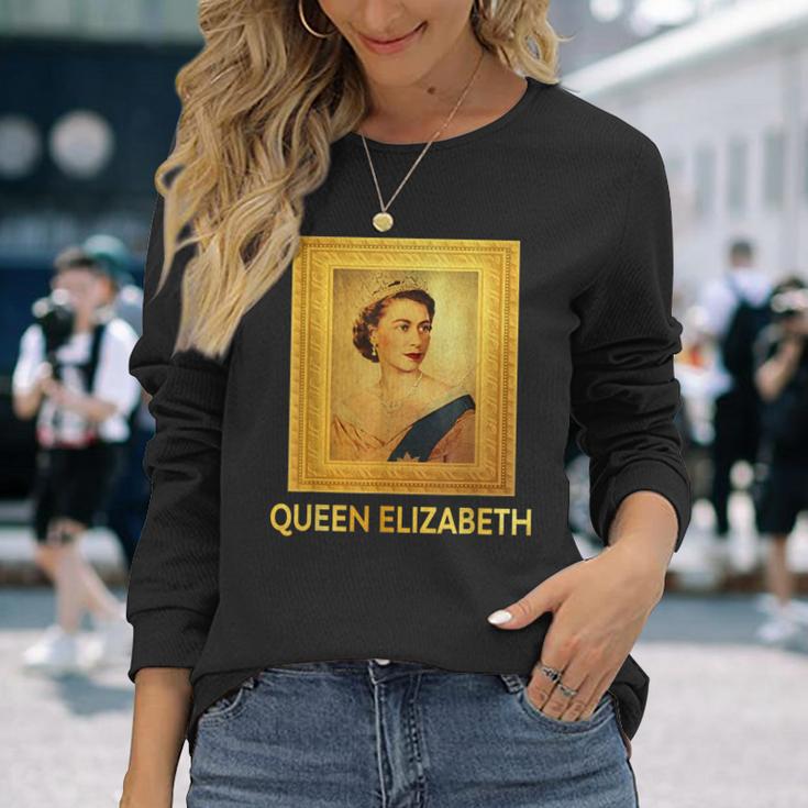エリザベス女王 Ii ファン ビンテージ写真 英国王 長袖Tシャツ 彼女への贈り物