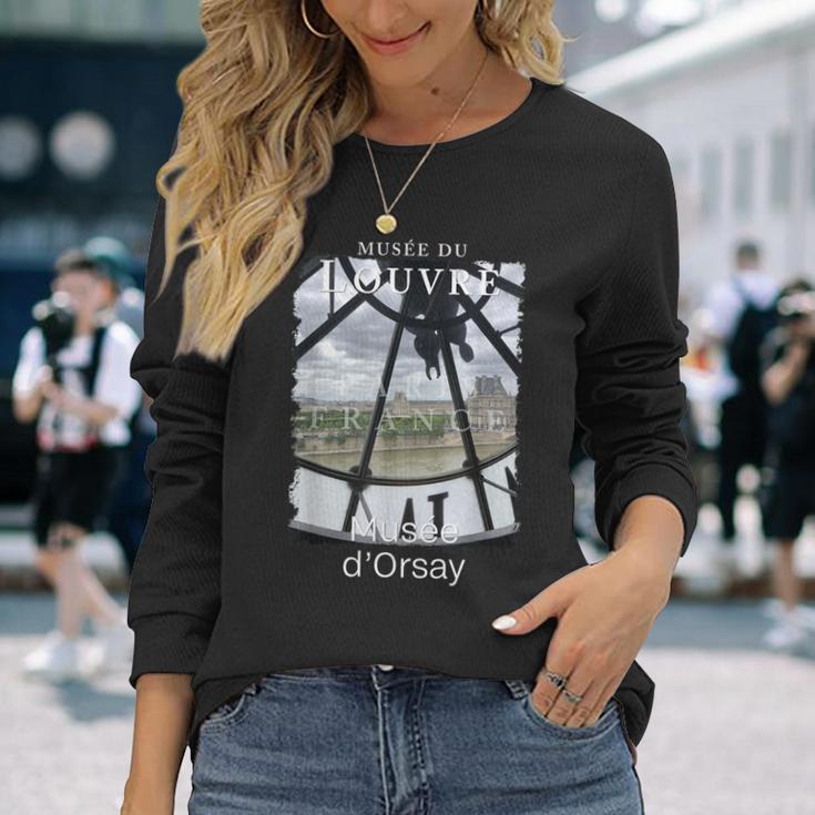 オルセー美術館の時計 パリ フランス ルーヴル美術館 長袖Tシャツ 彼女への贈り物
