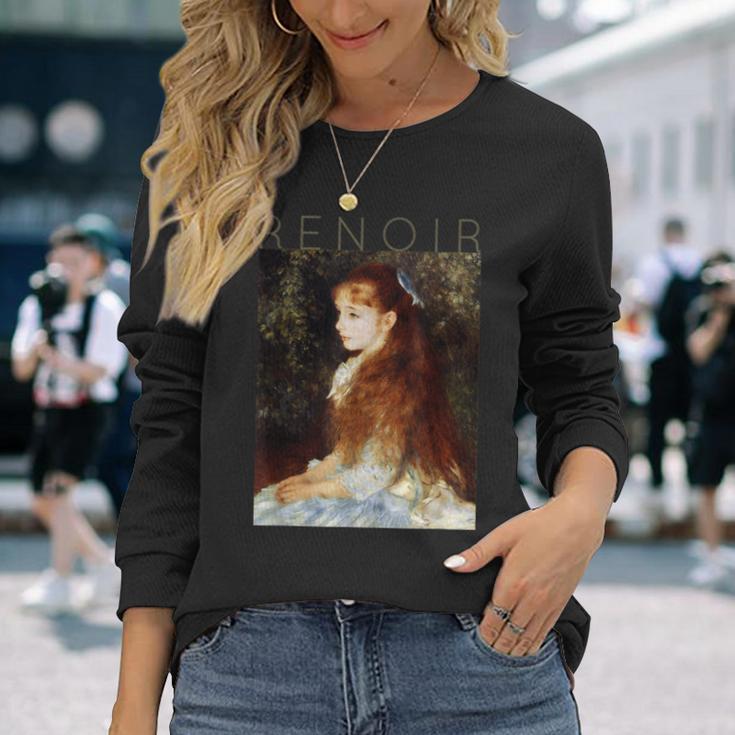 オーギュスト・ルノワール マドモアゼル・ダンヴェールの肖像 長袖Tシャツ 彼女への贈り物
