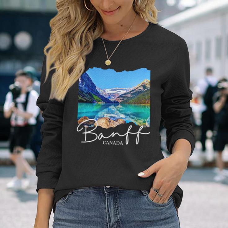 カナダバンフ 長袖Tシャツ 彼女への贈り物