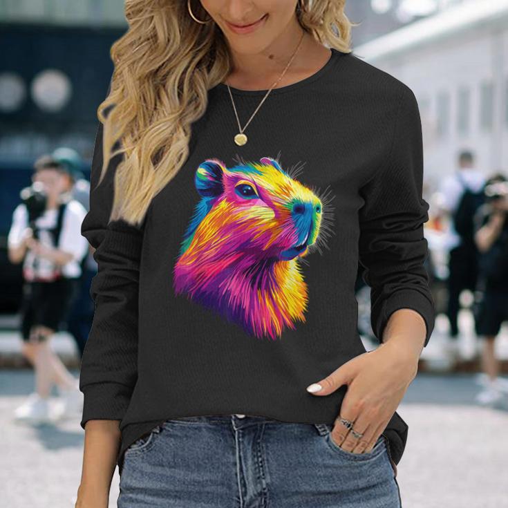 カピバラ Be Capy カピバラ げっ歯類 おもしろカピバラ Capybara 長袖Tシャツ 彼女への贈り物