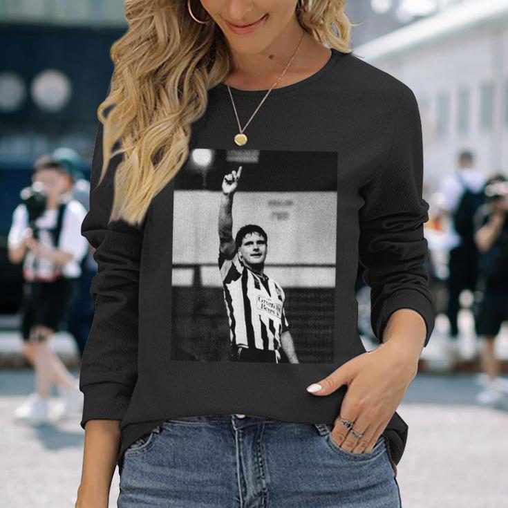 ガッツァ・ガスコイン・ウェーブ ニューカッスル・ユナイテッド ポーツマスフットボール 長袖Tシャツ 彼女への贈り物