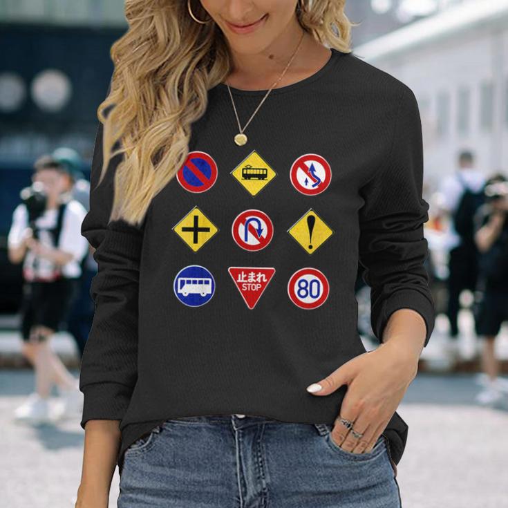 キッズ ヴィンテージ風標識 長袖Tシャツ 彼女への贈り物