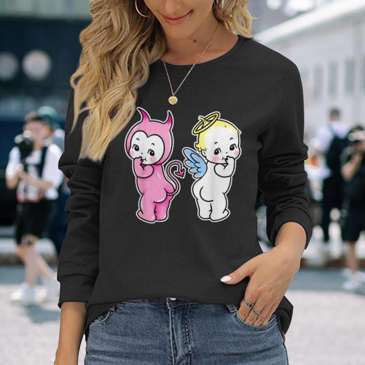 キューピー ベビー エンジェル デビル ケルブ 長袖Tシャツ 彼女への贈り物