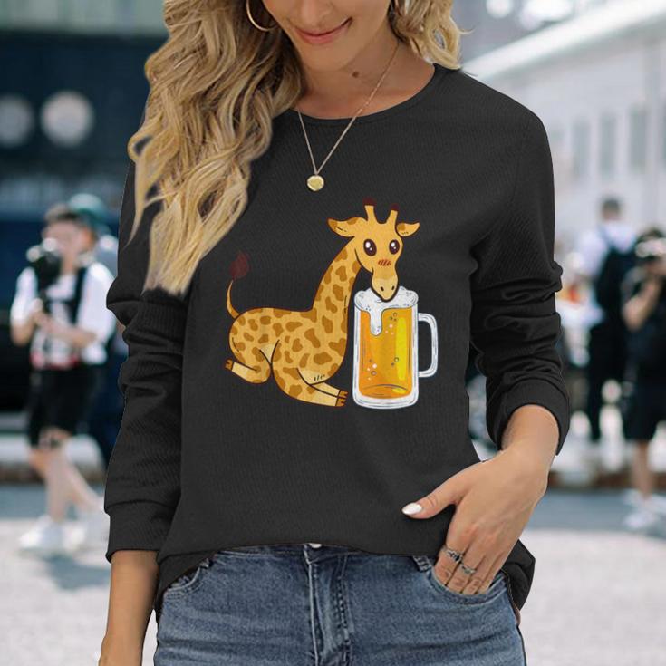 キリンビール 愉快なキリン愛好家 面白いキリン 長袖Tシャツ 彼女への贈り物