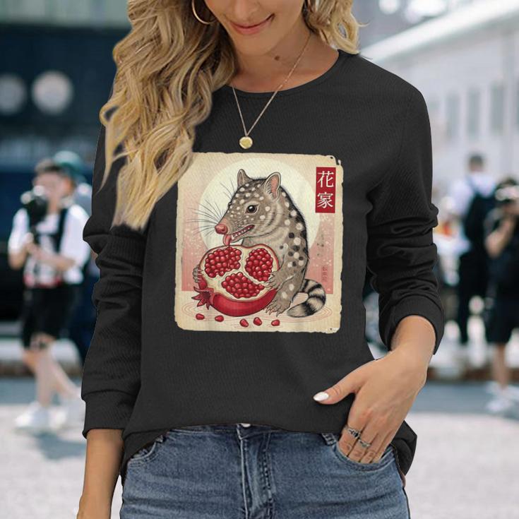 クオールとザクロ 長袖Tシャツ 彼女への贈り物