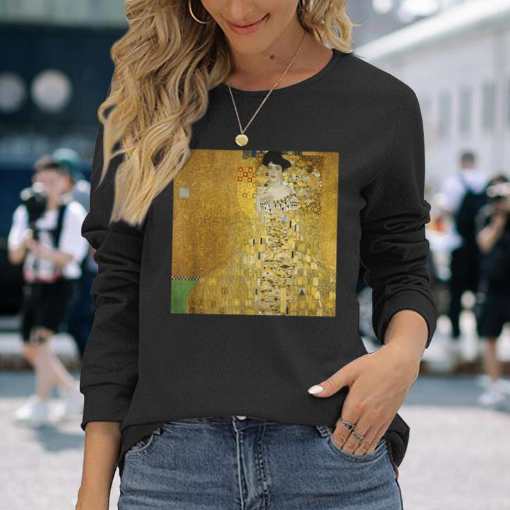 グスタフ・クリムトによるアデル・ブロッホ・バウアー1世の肖像1907 長袖Tシャツ 彼女への贈り物