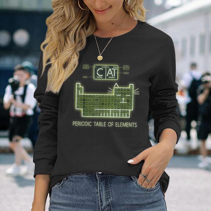 グリーンケミストリーキャット元素周期表 長袖Tシャツ 彼女への贈り物