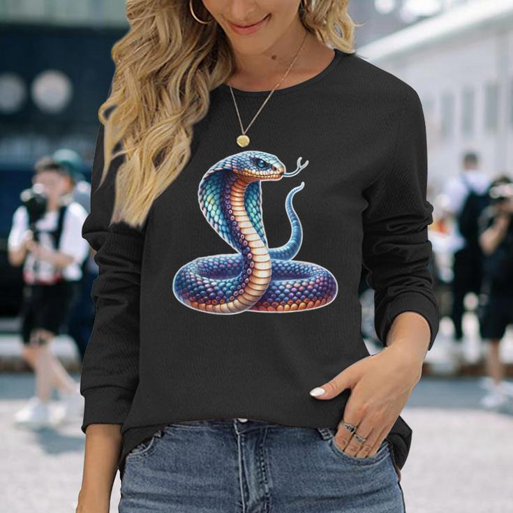 コブラ蛇蛇×キングコブラ 長袖Tシャツ 彼女への贈り物