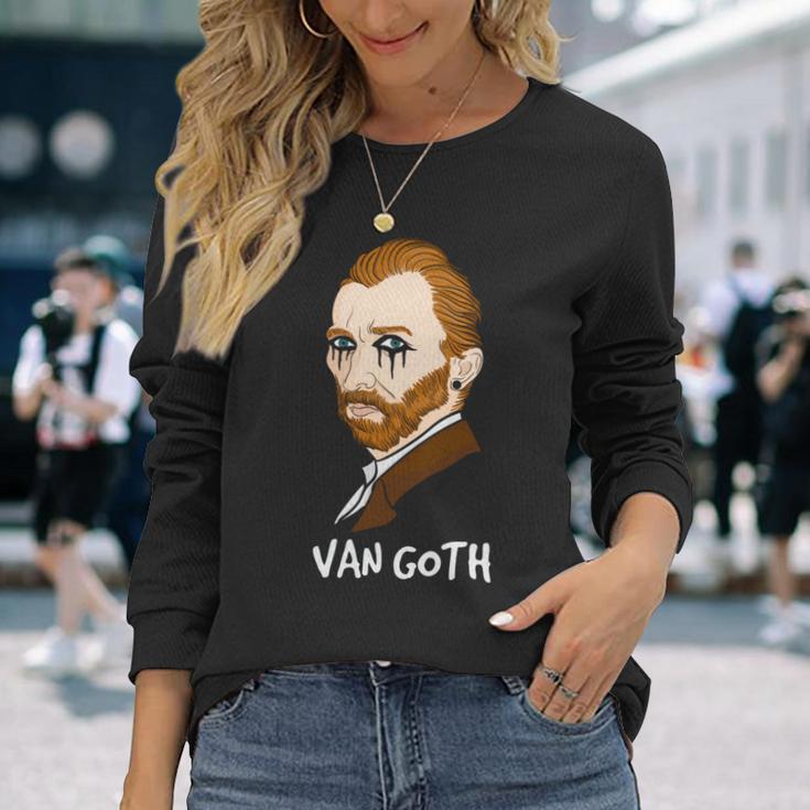 ゴッホ ゴス ポートレート ダーク 美術史 駄洒落ゴシック ユーモア 長袖tシャツ 長袖Tシャツ 彼女への贈り物
