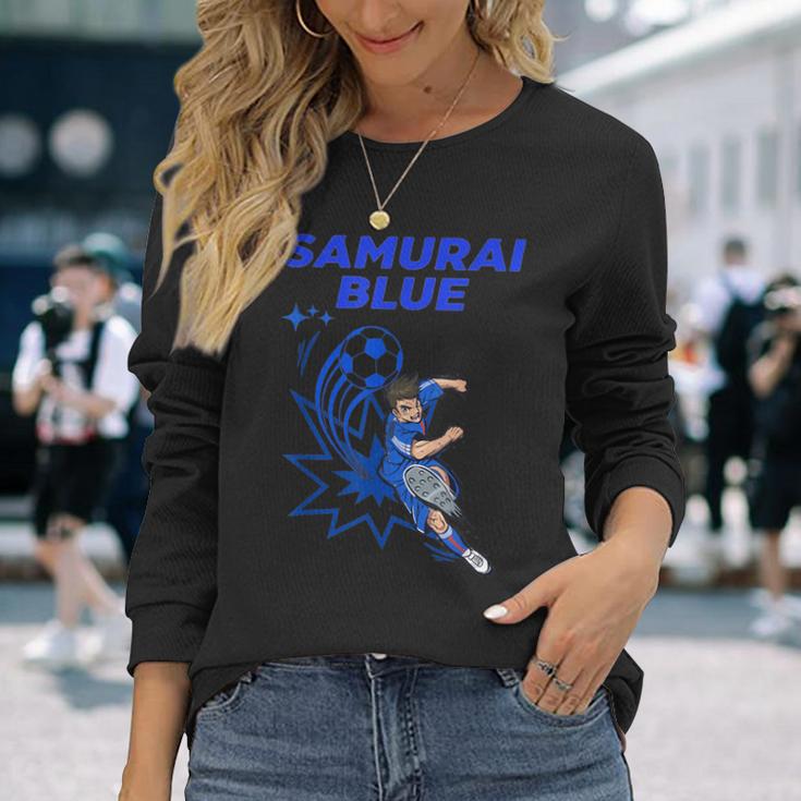 サムライブルーamurai Blue サッカー代表 漫画アニメ 長袖Tシャツ 彼女への贈り物