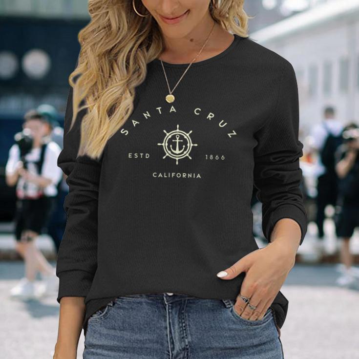 サンタクルーズ カリフォルニア サンタクルーズカリフォルニアアンカー 長袖Tシャツ 彼女への贈り物